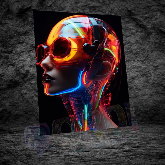 Robot Ai Art  Metal Print