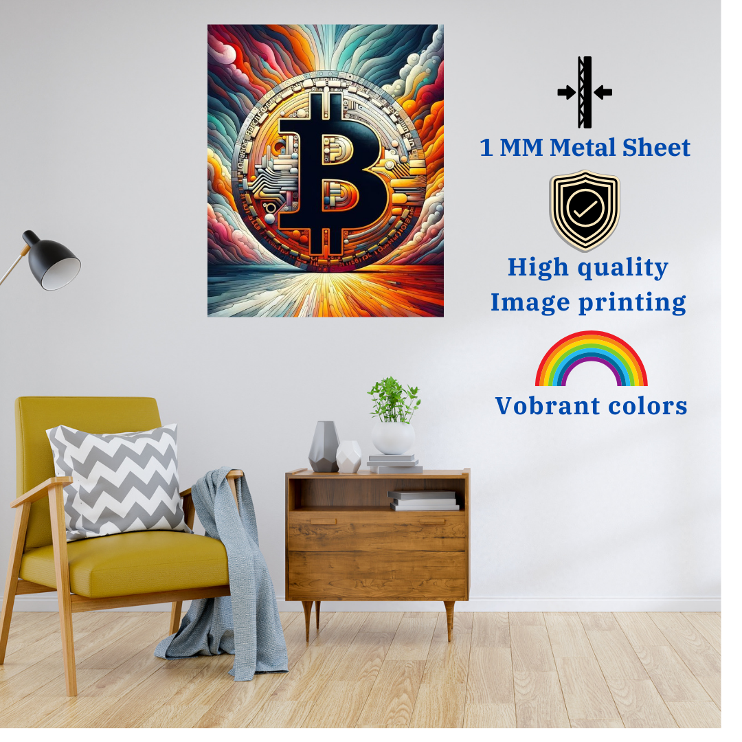 Bitcoin Art Metal Print