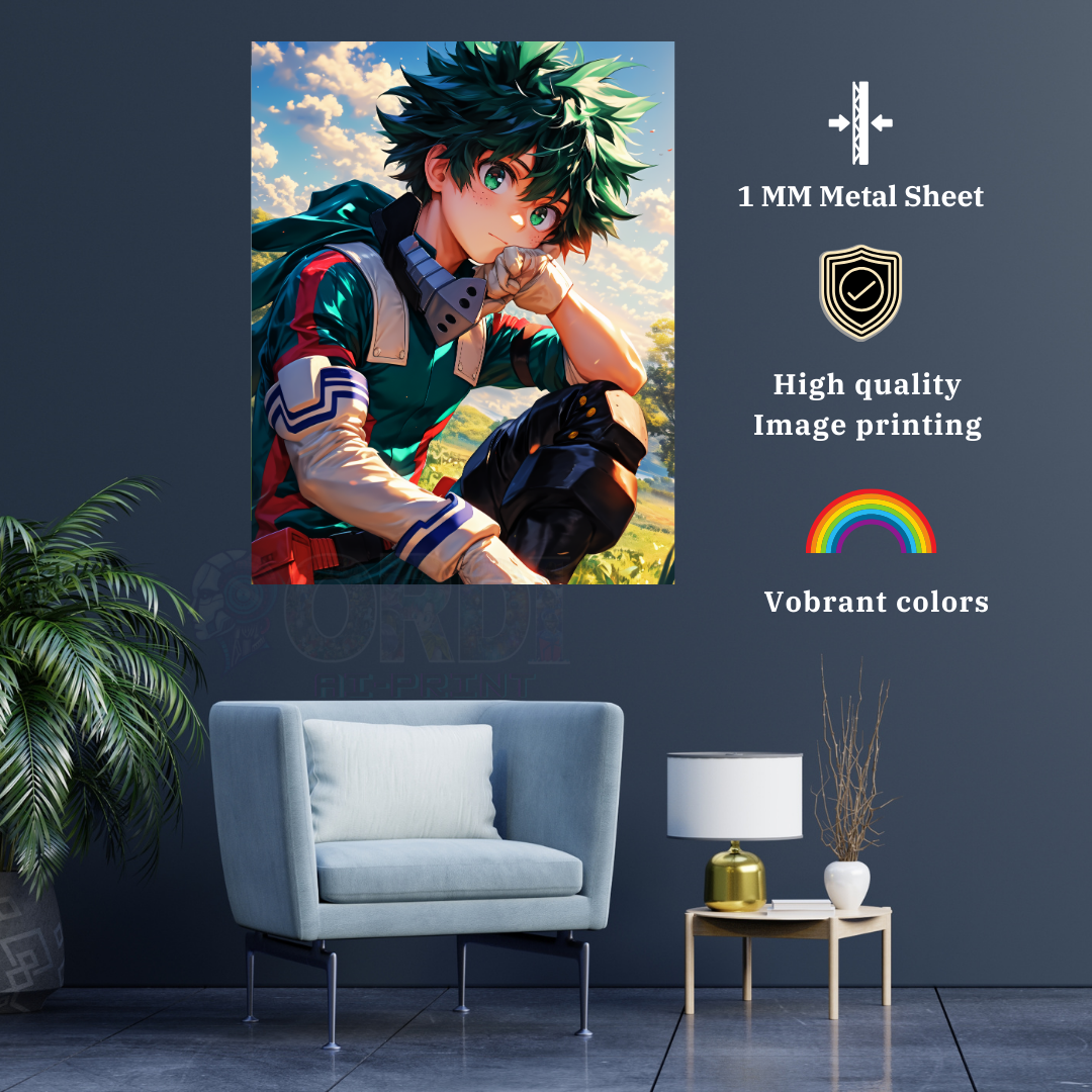 Midoriya Izuku Metal Print Art by @Vid_mation